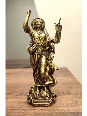Antioch Art and Design Tasarım Saint John The Baptist Biblo Dekoratif Heykel