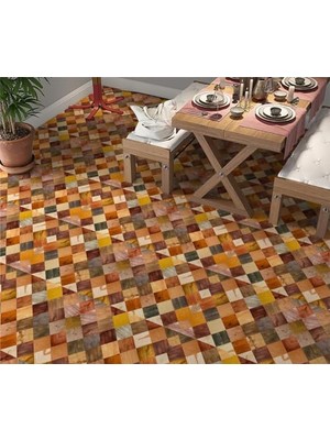 Toptan Budur 65X130 cm Ahşap Doku Kolaj Desenli Yer Kaplama Folyosu