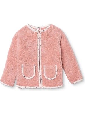 Hellobaby Kız Bebek Welsoft Hırka Fermuarlı Bisiklet Yaka Long Sleeve