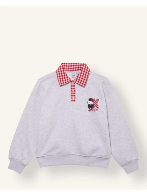 DeFacto Hello Kitty Oversize Pötikare Polo Yaka Sweatshirt Kız Çocuk I8347A826WN