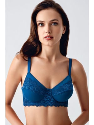 NEWBRA LINGERIE Kadın Desteksiz C Cup Sütyen - Petrol