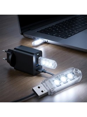Toptan Budur Mini USB LED Flash Bellek Görünümlü Taşınabilir Portatif Gece Lambası, 3 LED Beyaz Işık