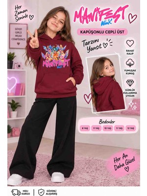 Manifest Kız Çocuk Kapüşonlu Sweatshirt (Tek Üst