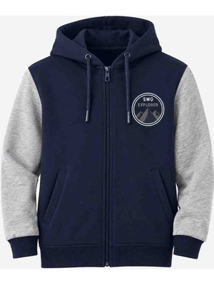 Özsa 3 Ip Şardonlu Kışlık Kapşonlu Kolej Sweatshirt
