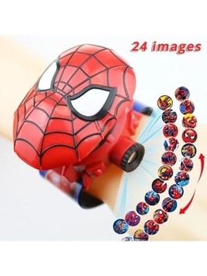 Toptan Budur Spiderman Örümcek Adam Projeksiyonlu Dijital Çocuk Saati Duvara Yansıtmalı Kaliteli, Çok Renkl