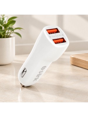 Akıllı Bayi Araç Çakmaklık Çift USB Şarj Başlığı 2.4A Aby