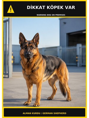 Ti Play Dikkat Köpek Var Alman Kurdu Görselli Pvc Uyarı Levhası 21X30CM