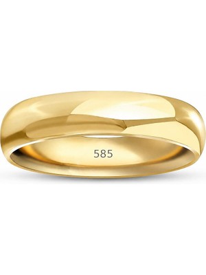 Sembol Gold 14 Ayar Altın Erkek Alyans 5 mm Klasik Bombeli