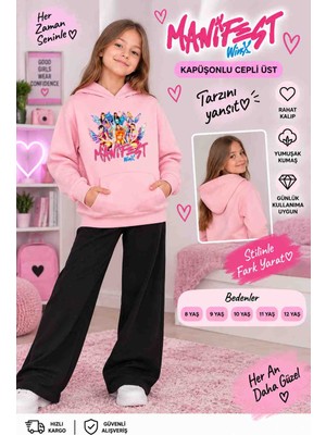 Manifest Kız Çocuk Kapüşonlu Sweatshirt (Tek Üst