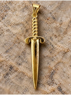 Sarezza Gold 14 Ayar Altın Han-Çer Kolye Ucu – 4 cm