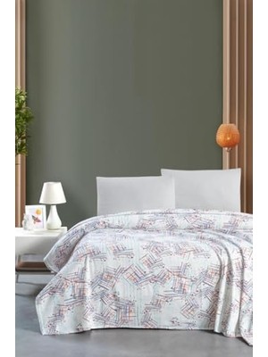 Toptan Budur Tek Kişilik Pike Yatak Örtüsü 170 x 230 cm %100 Pamuk Geometrik Desenli Bej