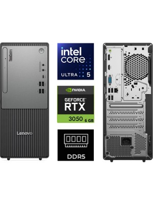 Lenovo Thinkcentre Neo 50T Gen 6 Ultra 5 225 13BD007UTR-K433 64GB 512GB Rtx 3050 6 GB W11PRO Masaüstü Bilgisayar