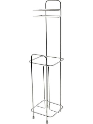 Efnaz Style Kare Metal - Krom Yedekli Wc Kağıtlık