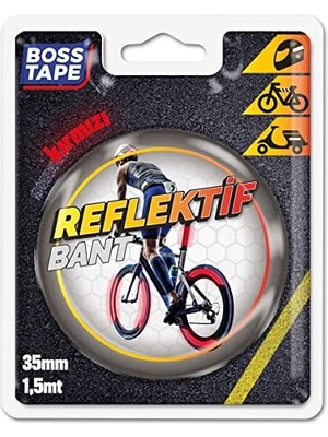 Toptan Budur Kırmızı Reflektif Petekli Kedi Gözü Bant, 35 mm x 1,5 mt