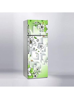 Toptan Budur Buzdolabı Sticker Kaplama Dolap Kaplama Etiketi 3D Çiçek Kelebek Arkaplan