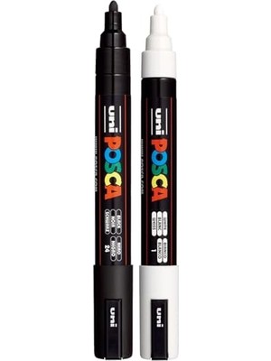 Toptan Budur Markör Kalem 5m Set, 1.8-2.5 Mm, Keçe Uçlu, 2'li Set