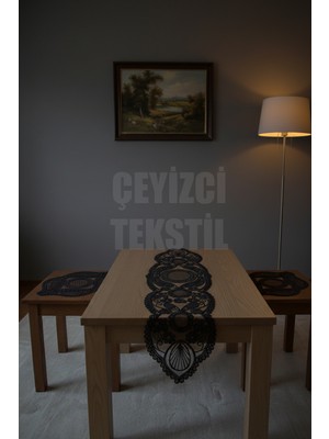 Ttt Salon Takımı, Yatak Odası 3 Parça Sehpa Örtüsü, Masa Örtüsü 3 Parça Oda Takımı