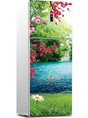 Toptan Budur Buzdolabı Sticker Kaplama Dolap Kaplama Etiketi Şelale Çiçek