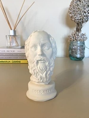 Toptan Budur Payatasarım Dekoratif Socrates Büst Biblo Beyaz Beyaz PAYANM302