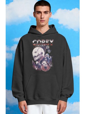 Sevbano Corey Taylor Slipknot Rock Metal Şarkıcı Ön Baskılı Unisex Oversize Premium Hoodie