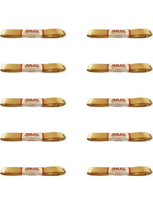 Omeyva Dar Dokuma Altın Gold Saten Kurdele - 1 Cm. x 10 Metre - 10 Adet