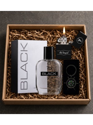 vegahediye v vega Kişiye Özel Erkek Benzinli Çakmak & Pusula Anahtarlık & Rebul Black Edt 50 ml Erkek Parfüm Hediye Seti, Babalar Günü Hediye Seti, Babaya Hediye, Erkeğe Hediye