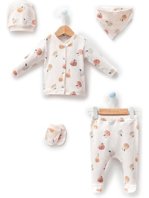Str Store %100 Pamuk Hastane Çıkışı Balkabağı 5li Set