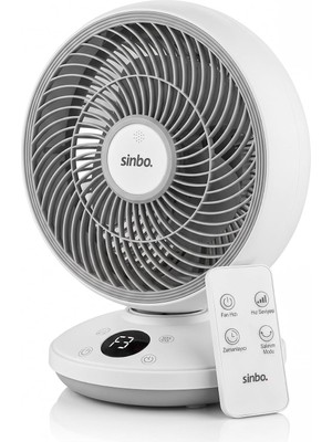 Str Store SF-7702 Sessiz Masaüstü Vantilatör | Kumandalı 1.5 mt Kablolu Mini Fan | Otomatik Salınımlı Aroma Hazneli (Beyaz Dijital)