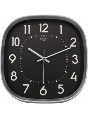Str Store Premium Serisi Abs Kasa Duvar Saati Oval 30 cm Gri Renkli Modern Kadran