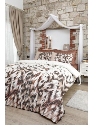 Str Store Özdilek Nevresim Takımı Saten Çift Kişilik Soft Lıfe Pena Bej
