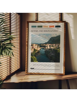 Str Store Travel Art Çerçevesiz Poster, Modern Dekoratif Çerçevesiz Poster, Tablo, Bosnia, 30 x 40