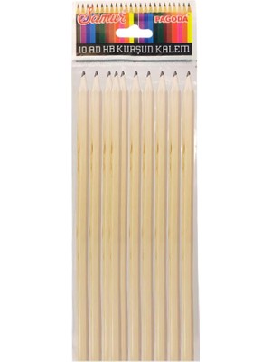 Str Store Naturel Altıgen Kurşun Kalem Seti, 10 Adet
