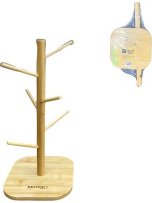 Str Store Kare Bambu Fincan Askısı