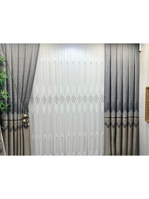 Str Store Titus FJ632145 V-2548 Toprak 1/3 Sık Pileli Fon Perde Apm