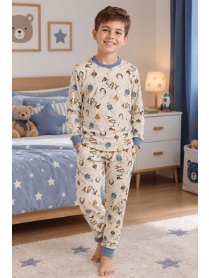 Ravza Baby Kids %100 Pamuk Erkek Çocuk Pijama Takımı