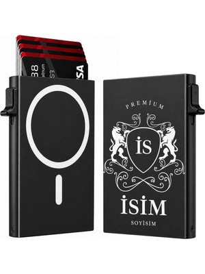 Magsafe Uyumlu Mekanizmalı Kartlık - Hediye Kutulu - Rfıd Korumalı - Slim ve Minimalist