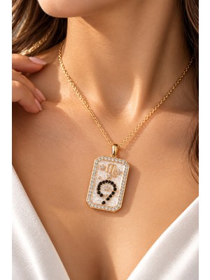 Terragolds 316L Çelik Zincir Gold Renk Zirkon Taşlı Minimal Papatya Figürlü Tarot Kolye