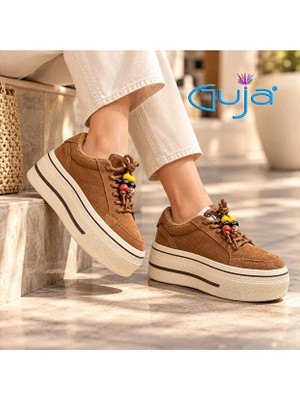 Guja 26K366 Hakiki Deri Süet Kalın Taban Bağcıklı Sneaker