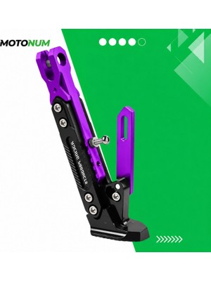 MOTONUM Benelli Bn 251 Yükseklik Ayarlı Metal Yan Sehpa-Mor DETAYLI-MN0080