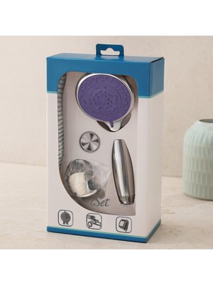 Efnaz Style Krom Fonksiyonlu Duş Başlığı Metal Hortum Mafsal