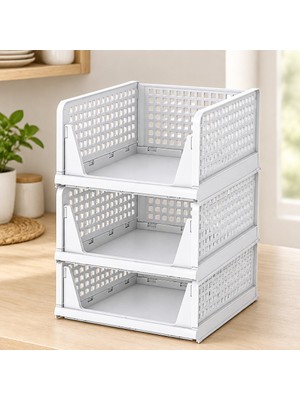 Efnaz Style 3 Katlı Portatif Kayar Raf Organizer - Çok Amaçlı