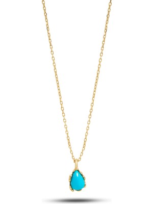 Debora Jewelry 14 Ayar Altın Firuze Taşlı Kolye