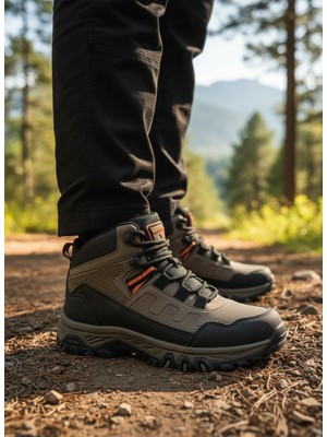 Konfores 2281-MAGG Point Anatomik Kaydırmaz Tabanlı Unisex Fermuarlı Spor Bot - NKT02281-KUM-36