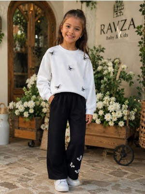 Ravza Baby Kids Kız Çocuk Kelebekli Oysho Takım