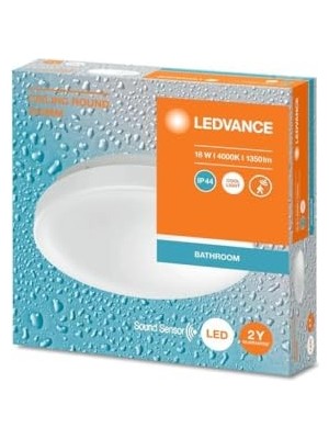 Toptan Budur 18W Ses Sensörlü LED Plafonyer, 4000K Gün Işığı, 25,5 cm