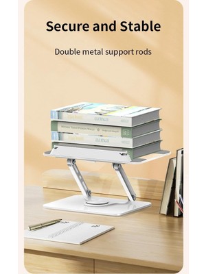Str Store Tablet ve Kitap Okuma Standı – 360° Döner Ayarlanabilir Katlanabilir Masaüstü Tutucu, Ergonomik Tasarım, Sağlam Alüminyum Alaşım, Ev ve Ofis Kullanımı Için Evrensel Tablet Desteği | L111