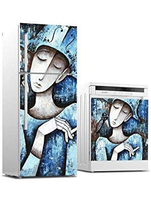 Toptan Budur Sanat Desenli Beyaz Eşya Sticker Kaplaması
