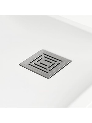 Toptan Budur V-Flow Kare 5606980 Duş Kanalı, Yandan Çıkışlı, 10X10 Cm, Dk 800 Kapak, Parlak Krom