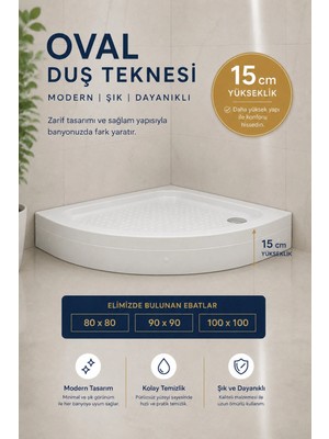 Durul Akrilik Oval Duş Tekneleri