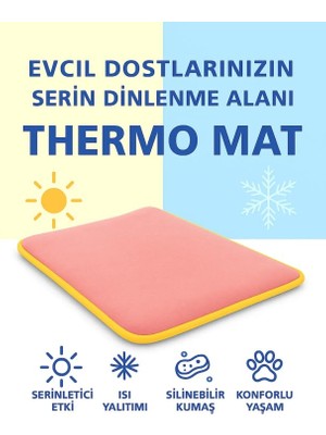 Toptan Budur Mat, Hem Soğuk Hem Sıcak Kullanılabilen 2si1 Arada Kedi & Köpek Minderi (Pembe, Large), Thermo